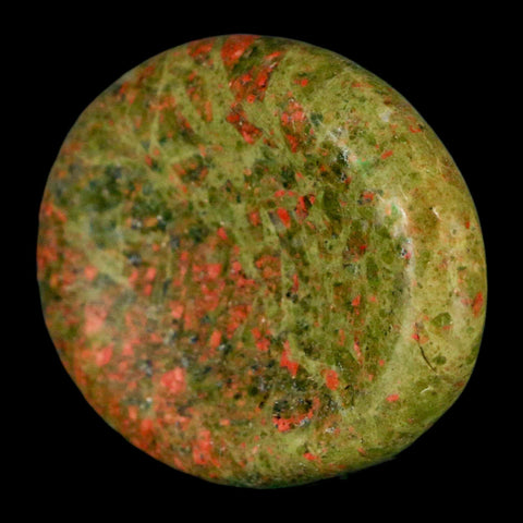 2" Unakite Green Epidote Pink Orthoclase Polished Worry Palm Stone Mineral Specimen - Fossil Age Minerals