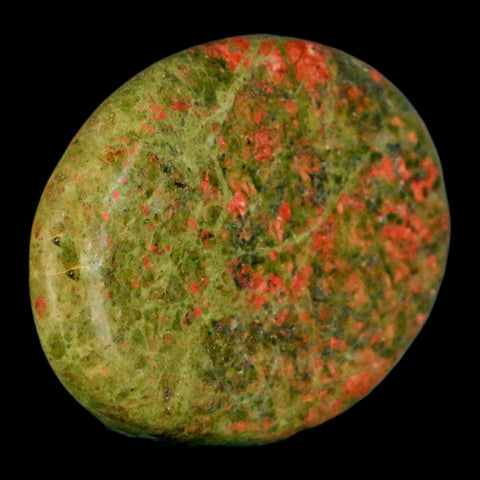2" Unakite Green Epidote Pink Orthoclase Polished Worry Palm Stone Mineral Specimen - Fossil Age Minerals