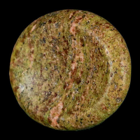 2" Unakite Green Epidote Pink Orthoclase Polished Worry Palm Stone Mineral Specimen - Fossil Age Minerals