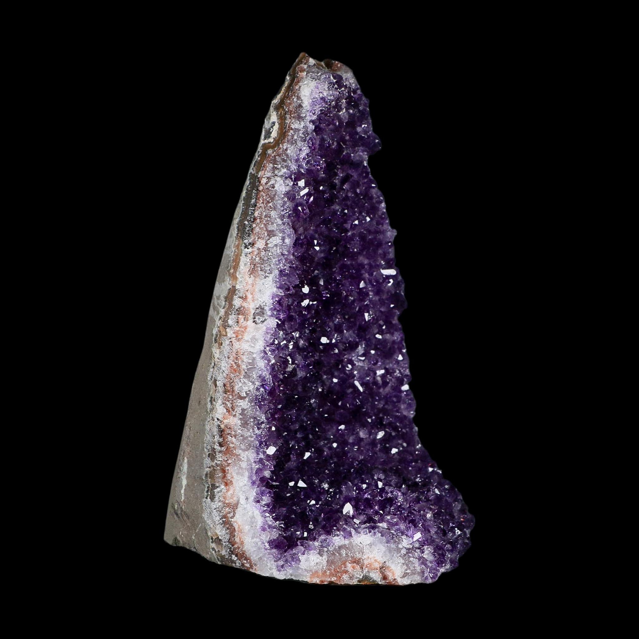 7.1" Rough Purple Amethyst Crystal Cluster Mineral Specimen Brazil Self Standing