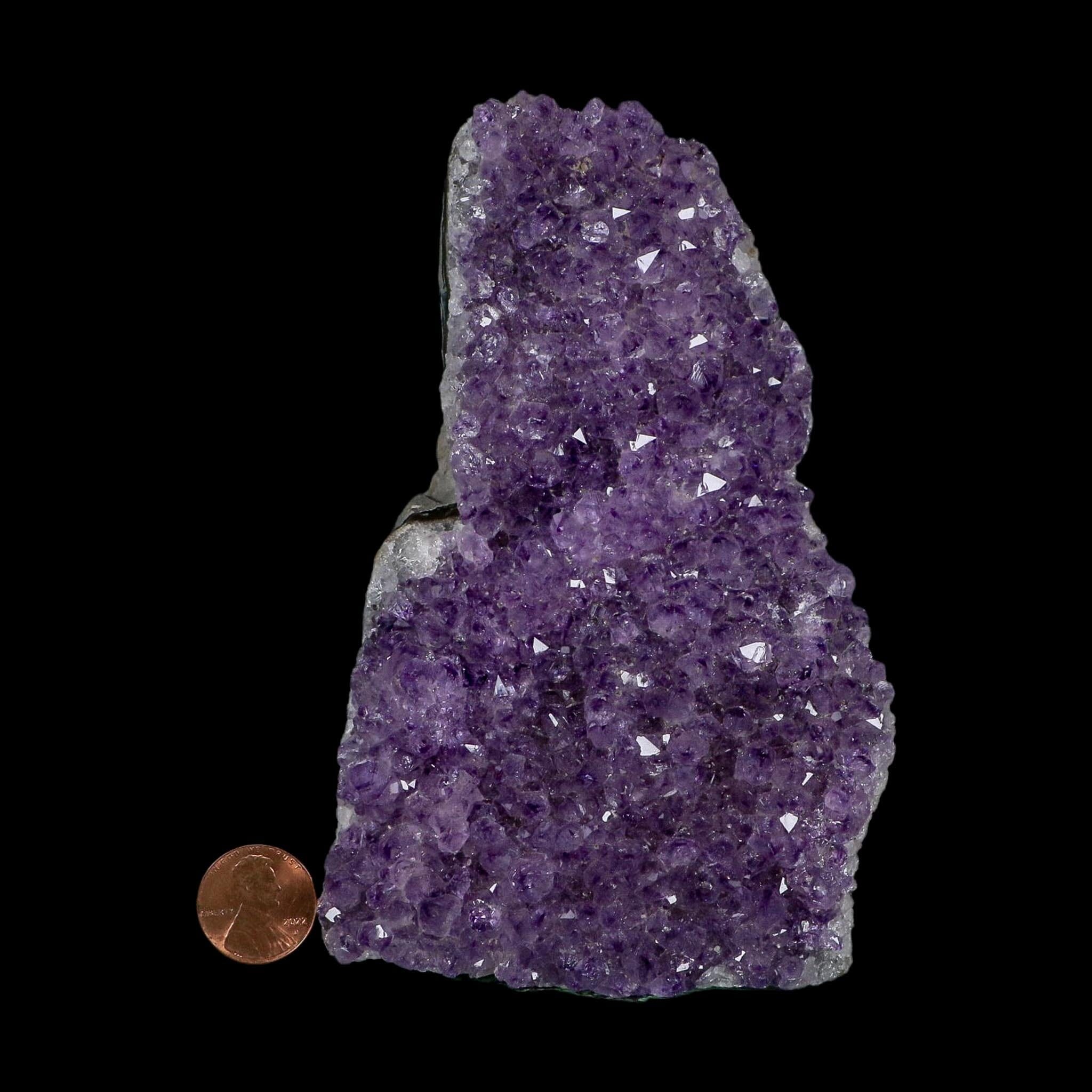 5.3" Rough Purple Amethyst Crystal Cluster Mineral Specimen Brazil Self Standing