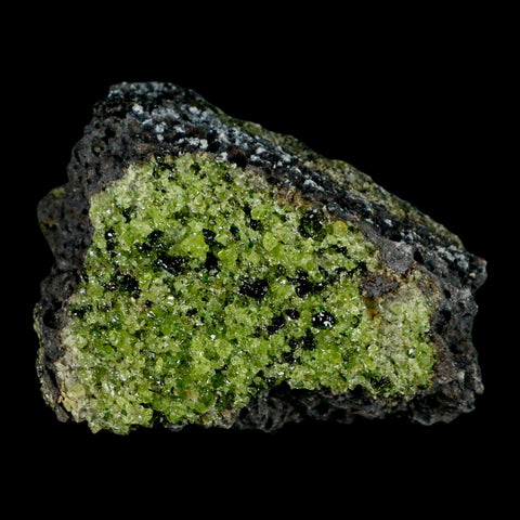 3.8" Natural Emerald Peridot Crystal Minerals On Volcanic Rock Gila, Arizona - Fossil Age Minerals