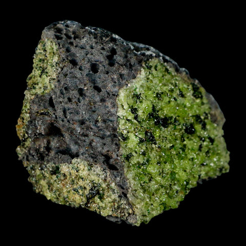 3.8" Natural Emerald Peridot Crystal Minerals On Volcanic Rock Gila, Arizona - Fossil Age Minerals
