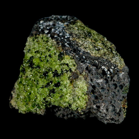 3.8" Natural Emerald Peridot Crystal Minerals On Volcanic Rock Gila, Arizona - Fossil Age Minerals