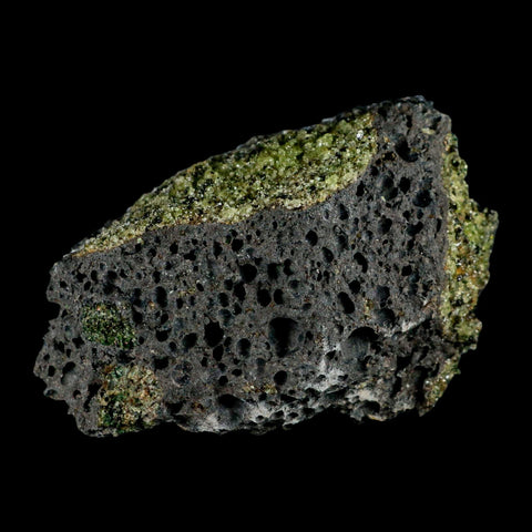 3.8" Natural Emerald Peridot Crystal Minerals On Volcanic Rock Gila, Arizona - Fossil Age Minerals