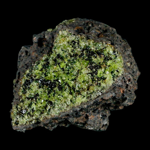 3.3" Natural Emerald Peridot And Chromium Crystals Minerals On Volcanic Rock Gila, AZ - Fossil Age Minerals