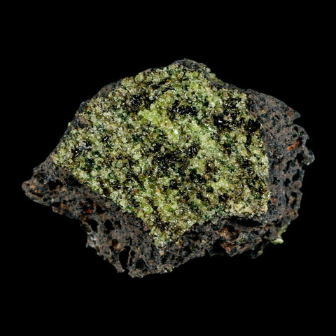 3.3" Natural Emerald Peridot And Chromium Crystals Minerals On Volcanic Rock Gila, AZ - Fossil Age Minerals
