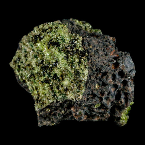 3.3" Natural Emerald Peridot And Chromium Crystals Minerals On Volcanic Rock Gila, AZ - Fossil Age Minerals