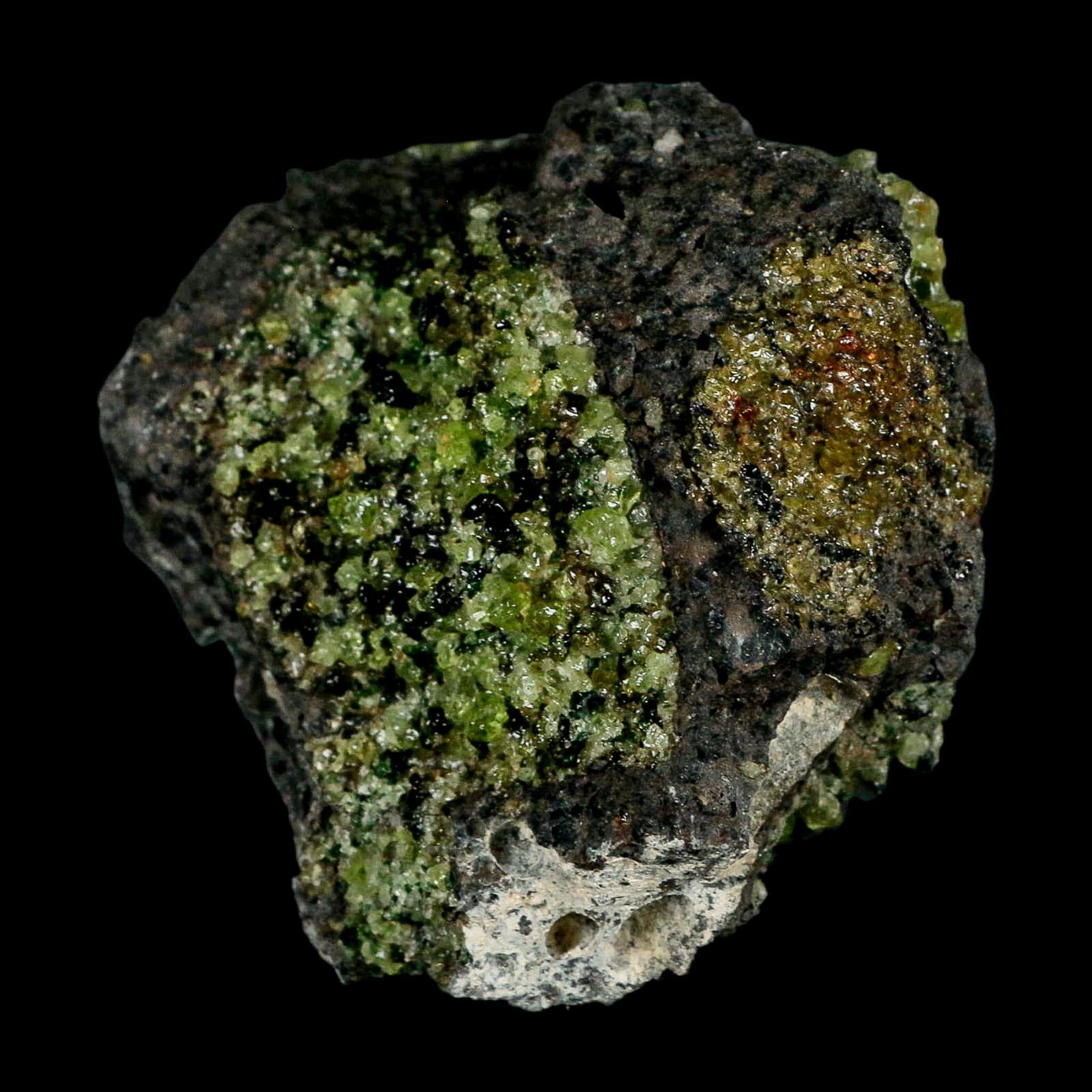 3.3" Natural Emerald Peridot And Chromium Crystals Minerals On Volcanic Rock Gila, AZ - Fossil Age Minerals