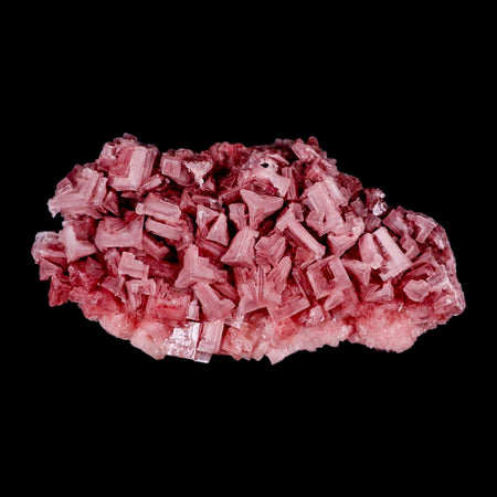 7.5" Quality Deep Pink Halite Salt Crystals Cluster Mineral Trona, CA Searles Lake Stand