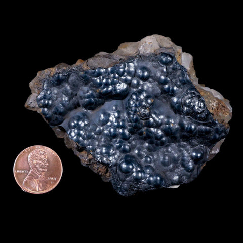 3.1" Hematite Botryoidal Kidney Ore Rock Mineral Crystal Irhoud Mine, Morocco - Fossil Age Minerals