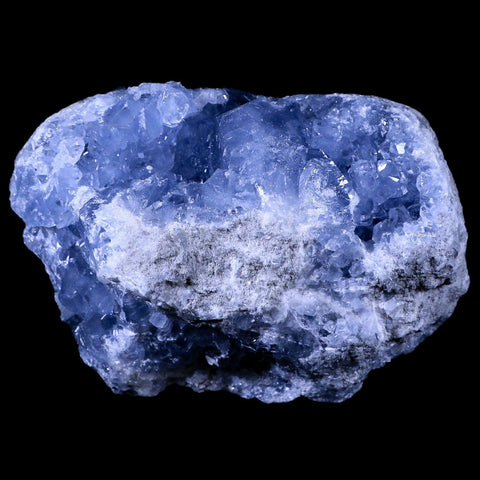 XL 5" Sky Blue Rough Celestite Crystal Druzy Cluster Geode 4 LB 6.5 OZ Celestine - Fossil Age Minerals