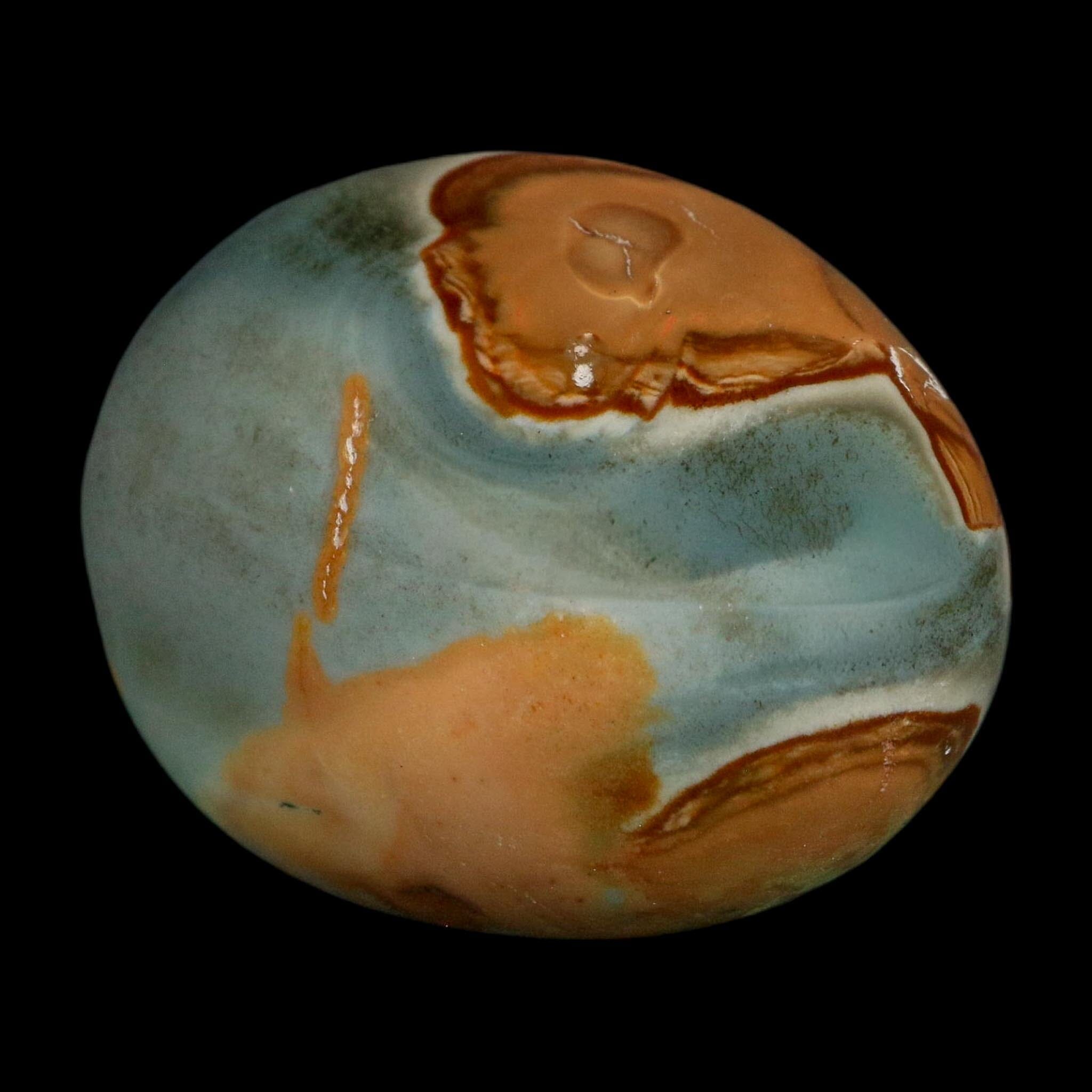 2.3" Polychrome Jasper Natural Polished Mineral Palm Stone Madagascar - Fossil Age Minerals