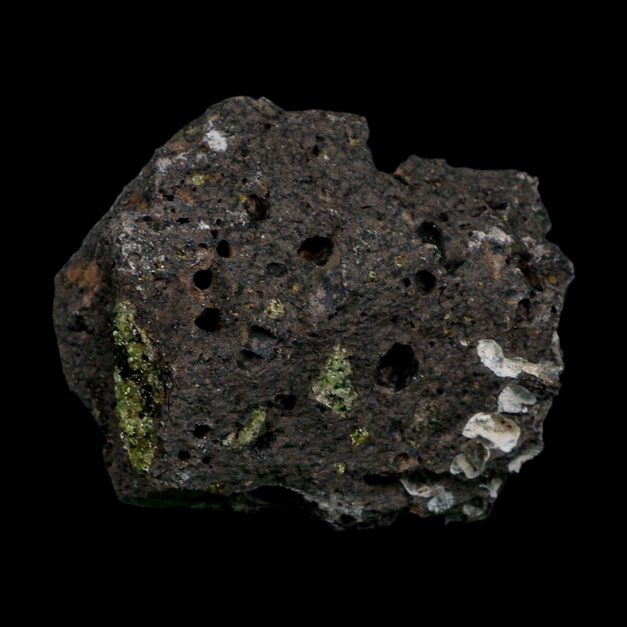 3.9" Natural Emerald Peridot And Chromium Crystals Minerals On Volcanic Rock Gila, AZ