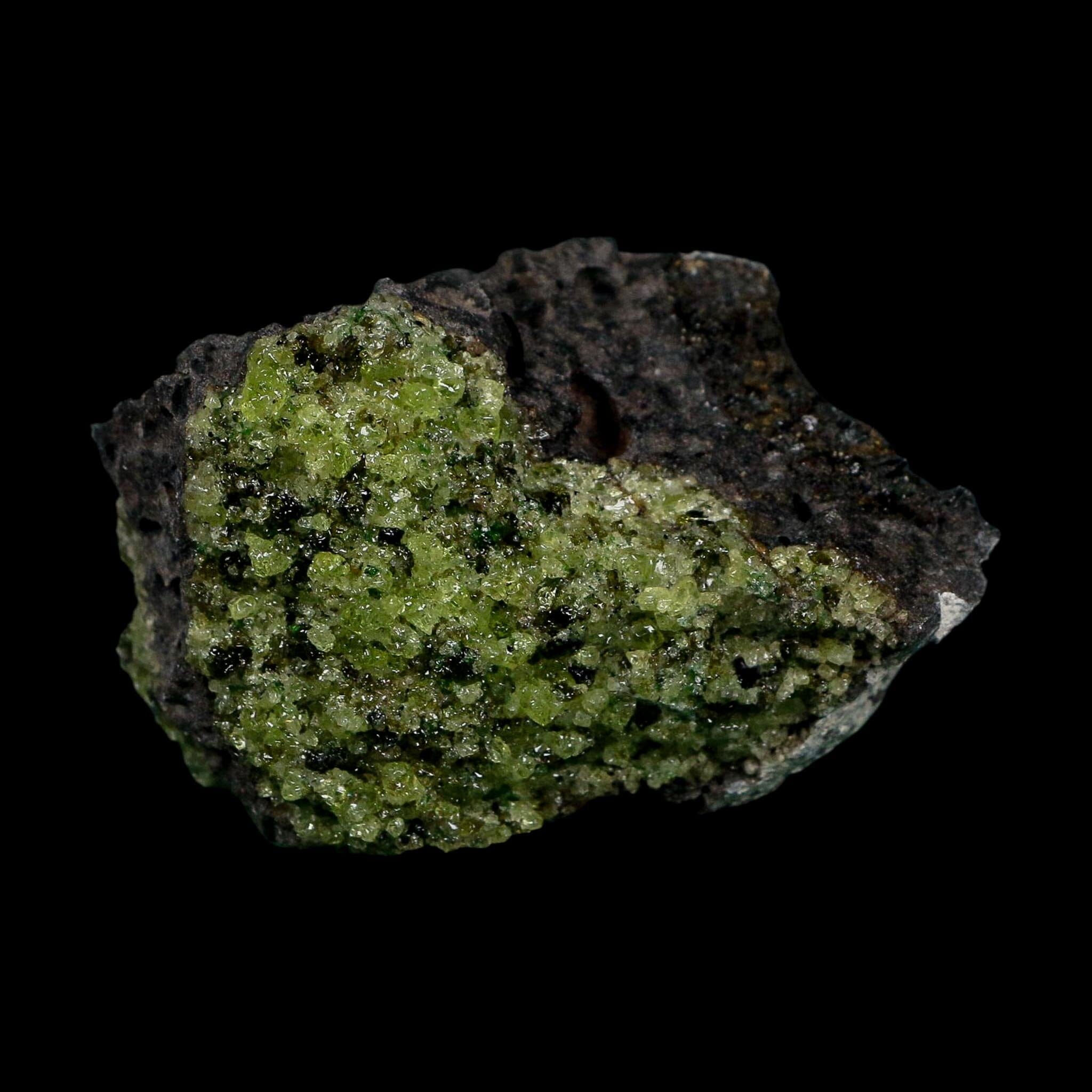 2.8" Natural Emerald Peridot And Chromium Crystals Minerals On Volcanic Rock Gila, AZ