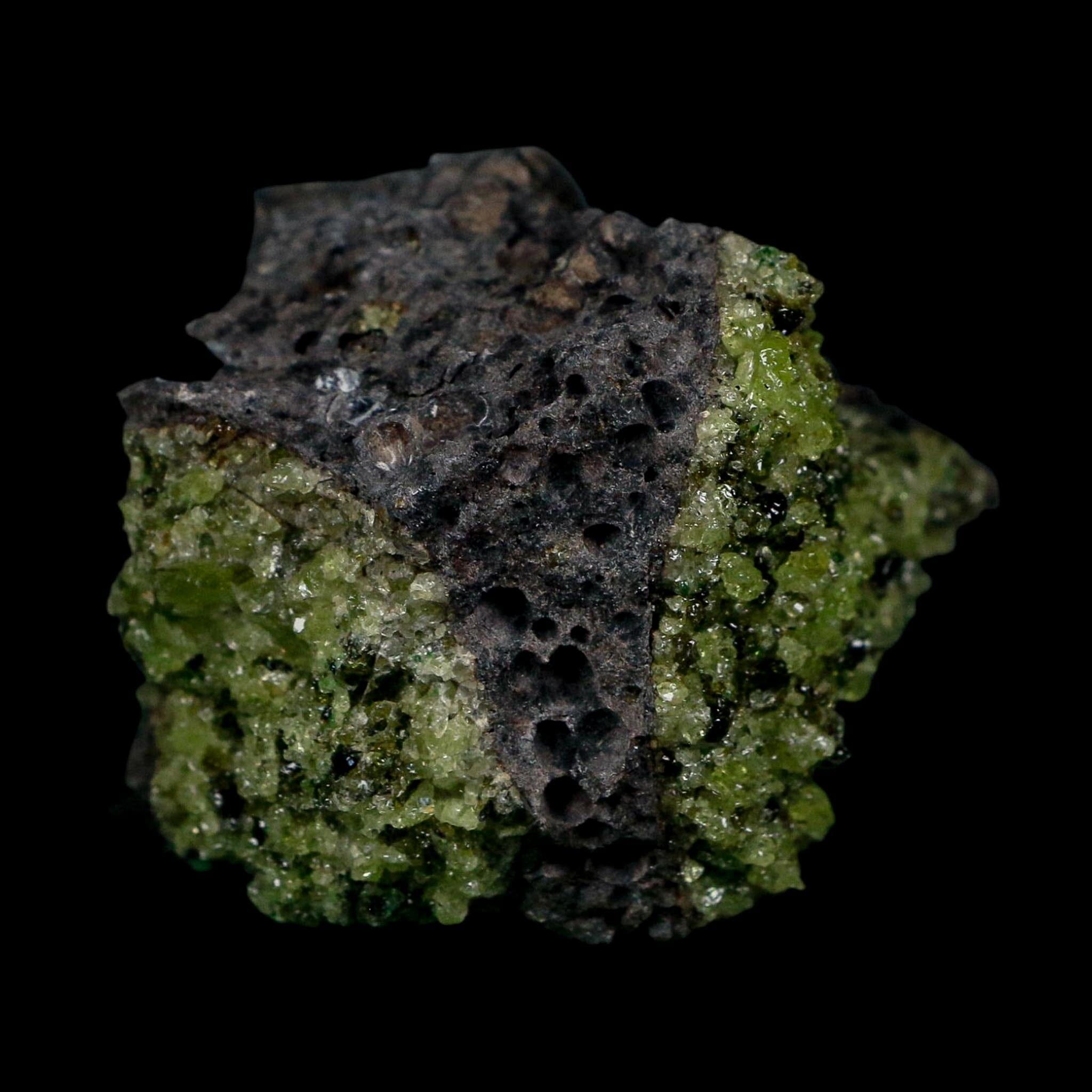 2.8" Natural Emerald Peridot And Chromium Crystals Minerals On Volcanic Rock Gila, AZ