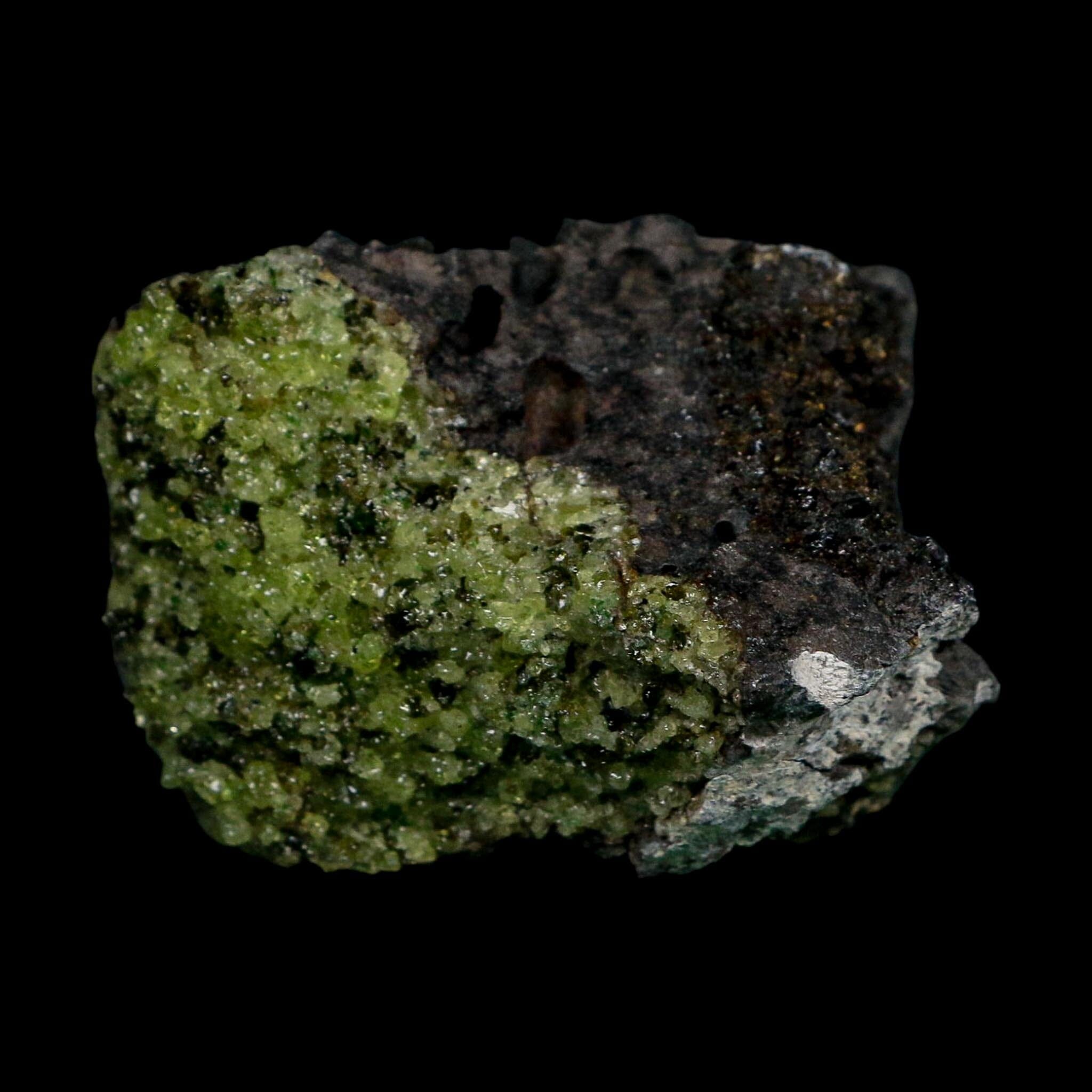 2.8" Natural Emerald Peridot And Chromium Crystals Minerals On Volcanic Rock Gila, AZ
