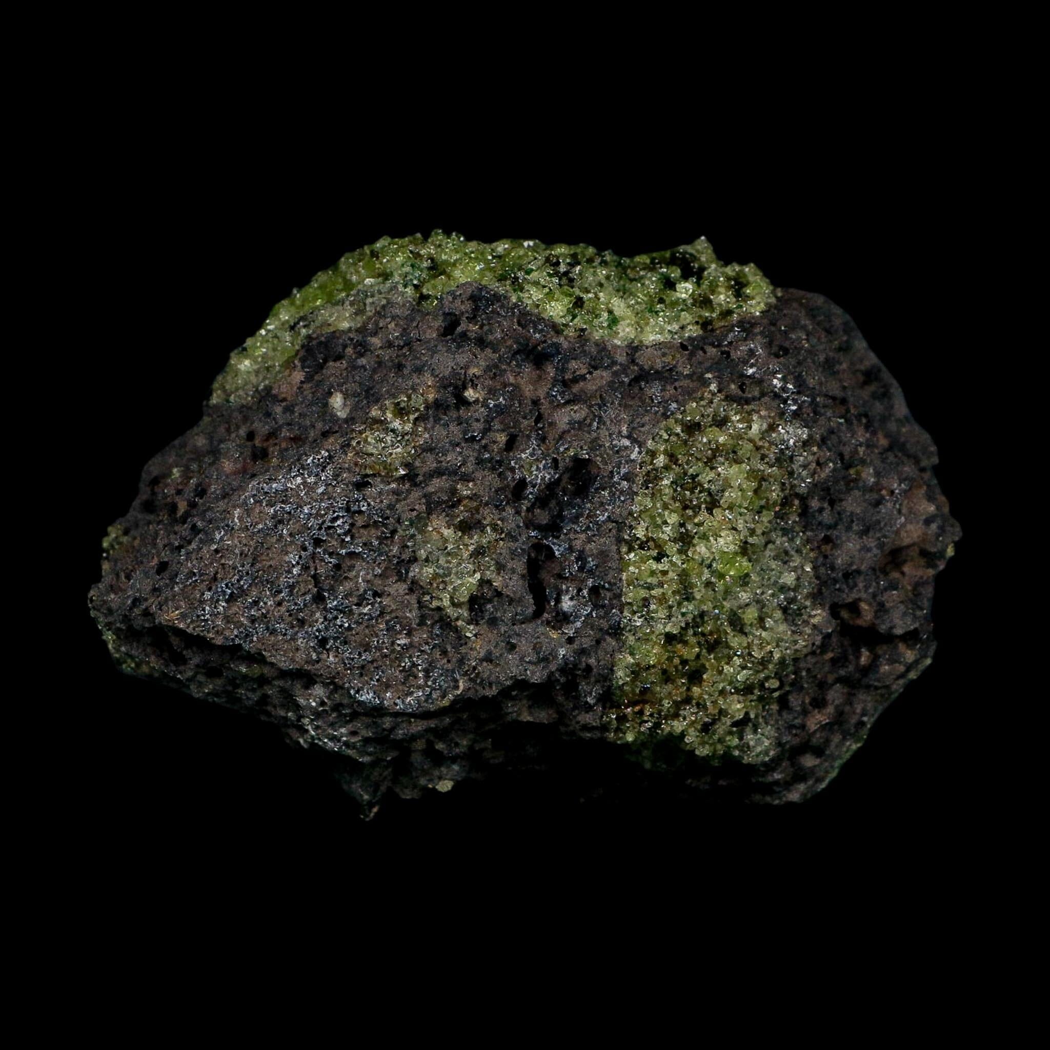 3.7" Natural Emerald Peridot And Chromium Crystals Minerals On Volcanic Rock Gila, AZ
