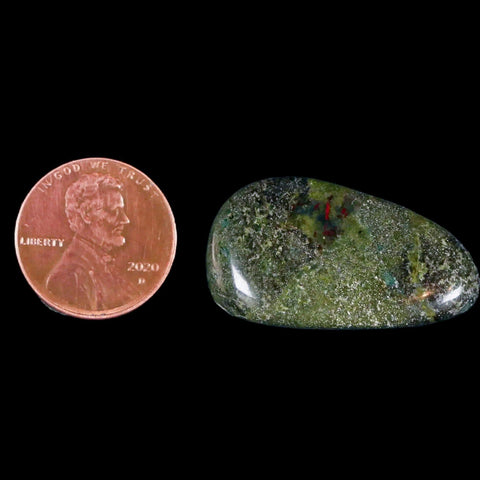 1.3" Polished Natural Dragon Blood Jasper Mineral Stone Western Australia - Fossil Age Minerals