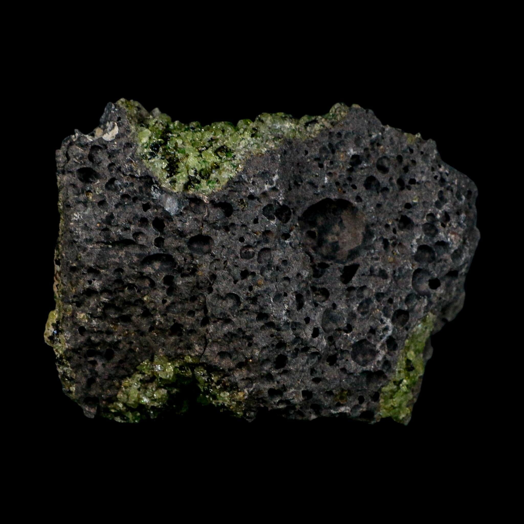 3.5" Natural Emerald Peridot And Chromium Crystals Minerals On Volcanic Rock Gila, AZ