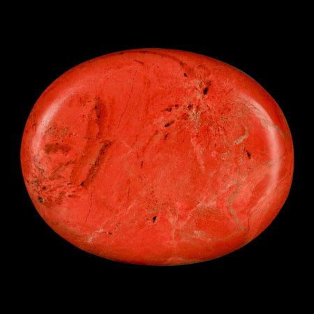 2" Polished Natural Brecciated Jasper Stone Worry Palm Stone Minas Gerais Brazil