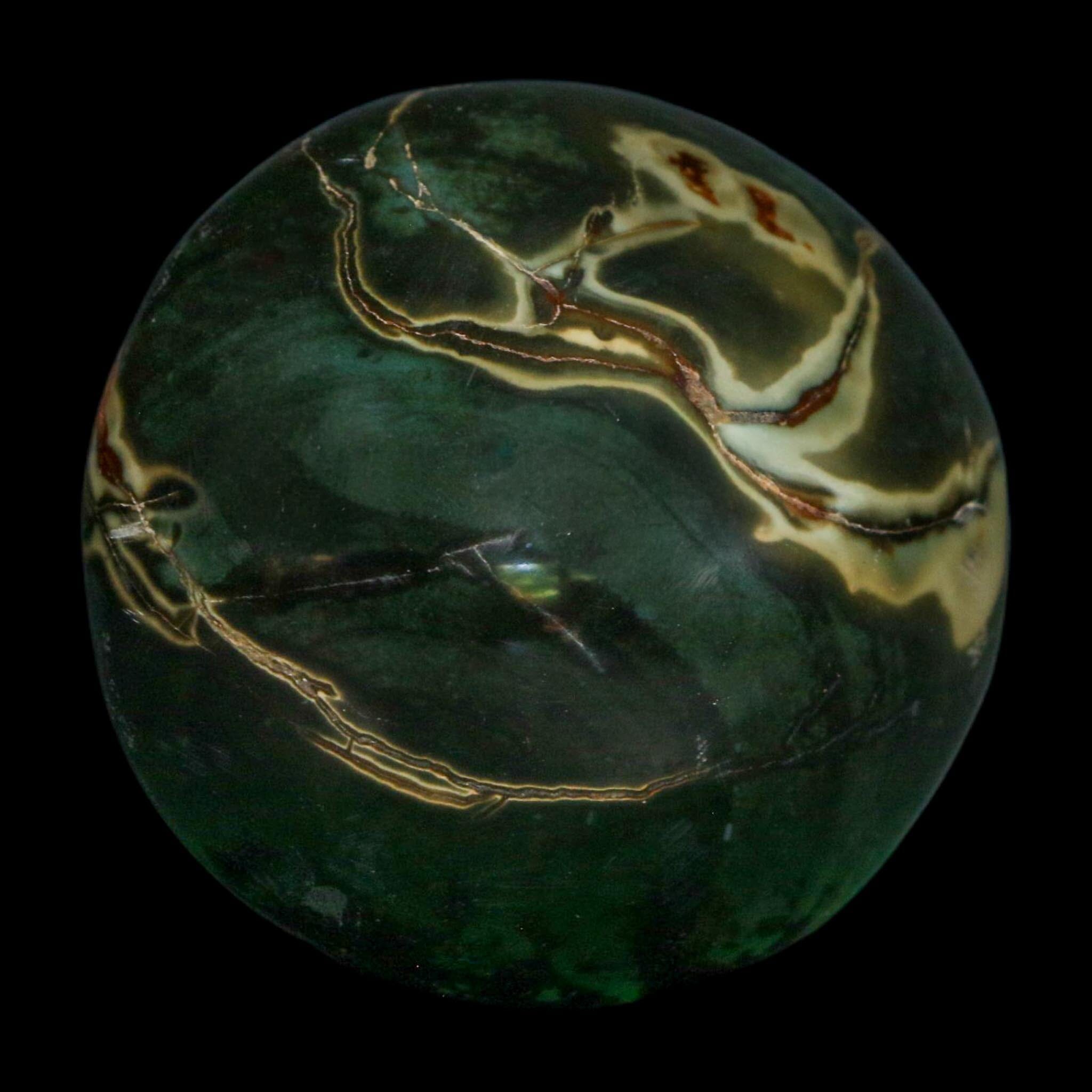 2.2" Polychrome Jasper Natural Polished Mineral Palm Stone Madagascar - Fossil Age Minerals