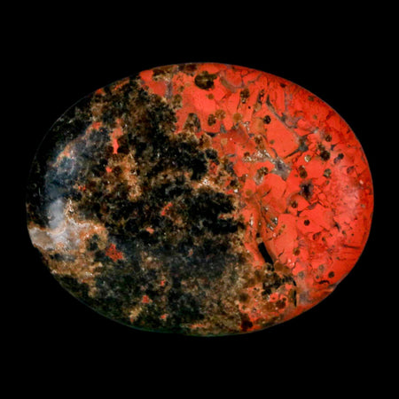 2" Polished Natural Brecciated Jasper Stone Worry Palm Stone Minas Gerais Brazil