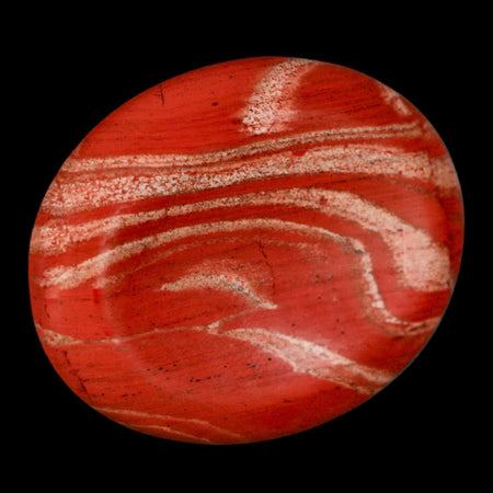 1.9" Polished Natural Brecciated Jasper Stone Worry Palm Stone Minas Gerais Brazil