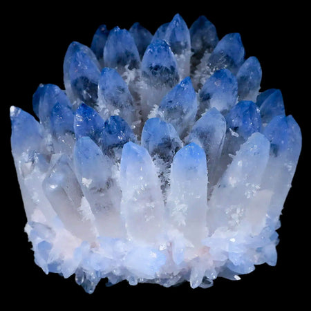 3.4" Ice Blue Phantom Ghost Quartz Crystal, Chrorite Cluster Mineral Specimen
