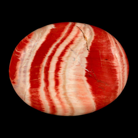 2" Polished Natural Brecciated Jasper Stone Worry Palm Stone Minas Gerais Brazil