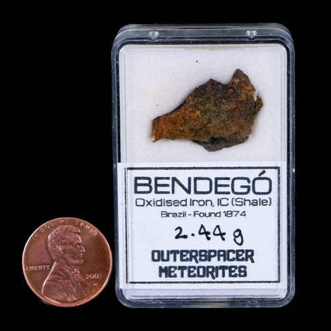 Bendege Meteorite Specimen Display Bendege Bahia Brazil 2.44 Grams - Fossil Age Minerals