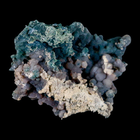 4.3" Purple And Green Grape Agate Botryoidal Crystal Cluster Mineral Sulawesi Island