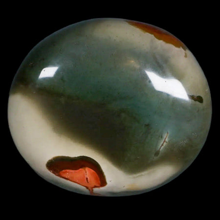 2.3" Polychrome Jasper Natural Polished Mineral Palm Stone Madagascar