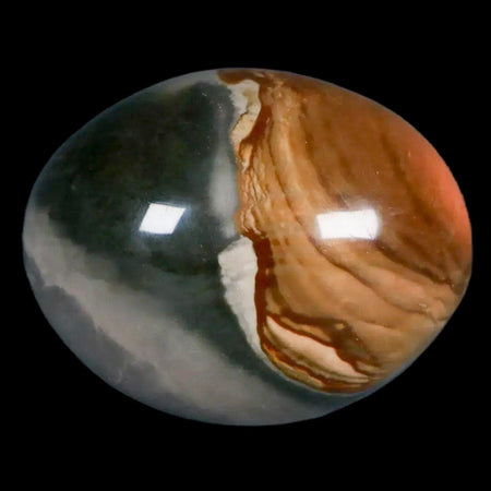 2.2" Polychrome Jasper Natural Polished Mineral Palm Stone Madagascar