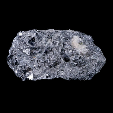 3.5" Silver Nickel Metallic Skutterudite Crystal Mineral Aghar Mine Morocco Arsenide