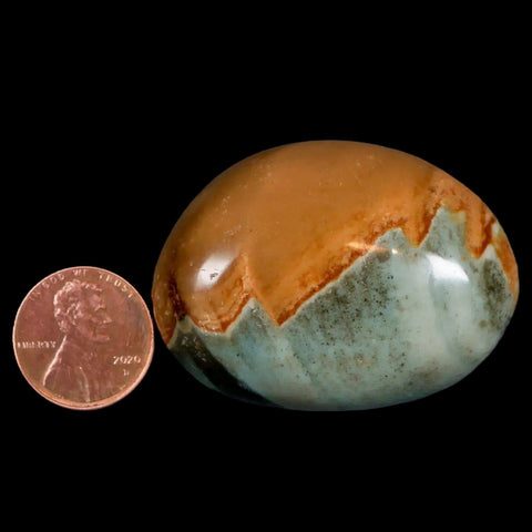 1.9" Polychrome Jasper Natural Polished Mineral Palm Stone Madagascar - Fossil Age Minerals