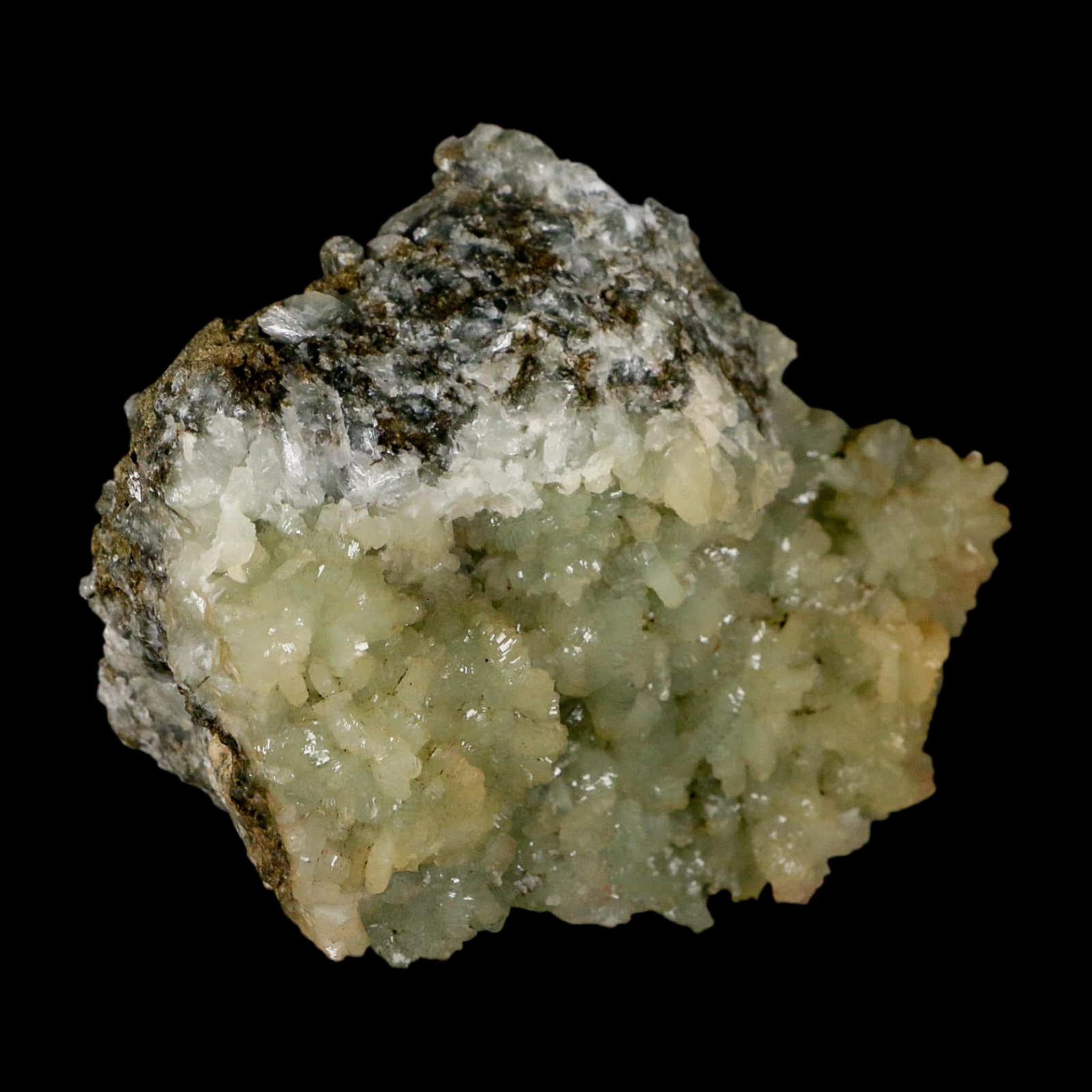 4.7" Rough Green Prehnite Crystal Mineral Specimen Location Imilchil, Morocco - Fossil Age Minerals