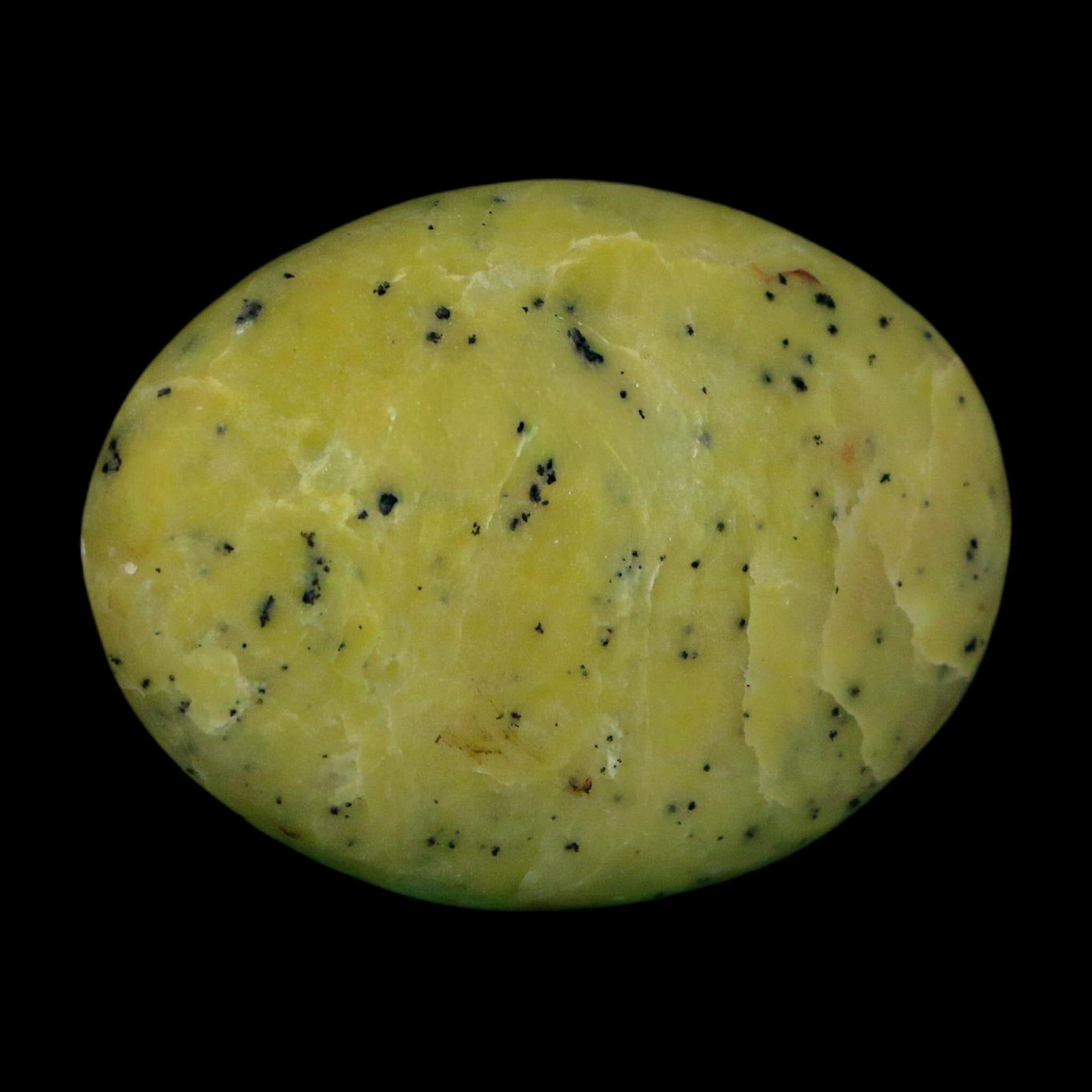 2.5" Natural Polished Serpentine Green And Yellow Palm Stone Mineral Gemstone Pakistan - Fossil Age Minerals
