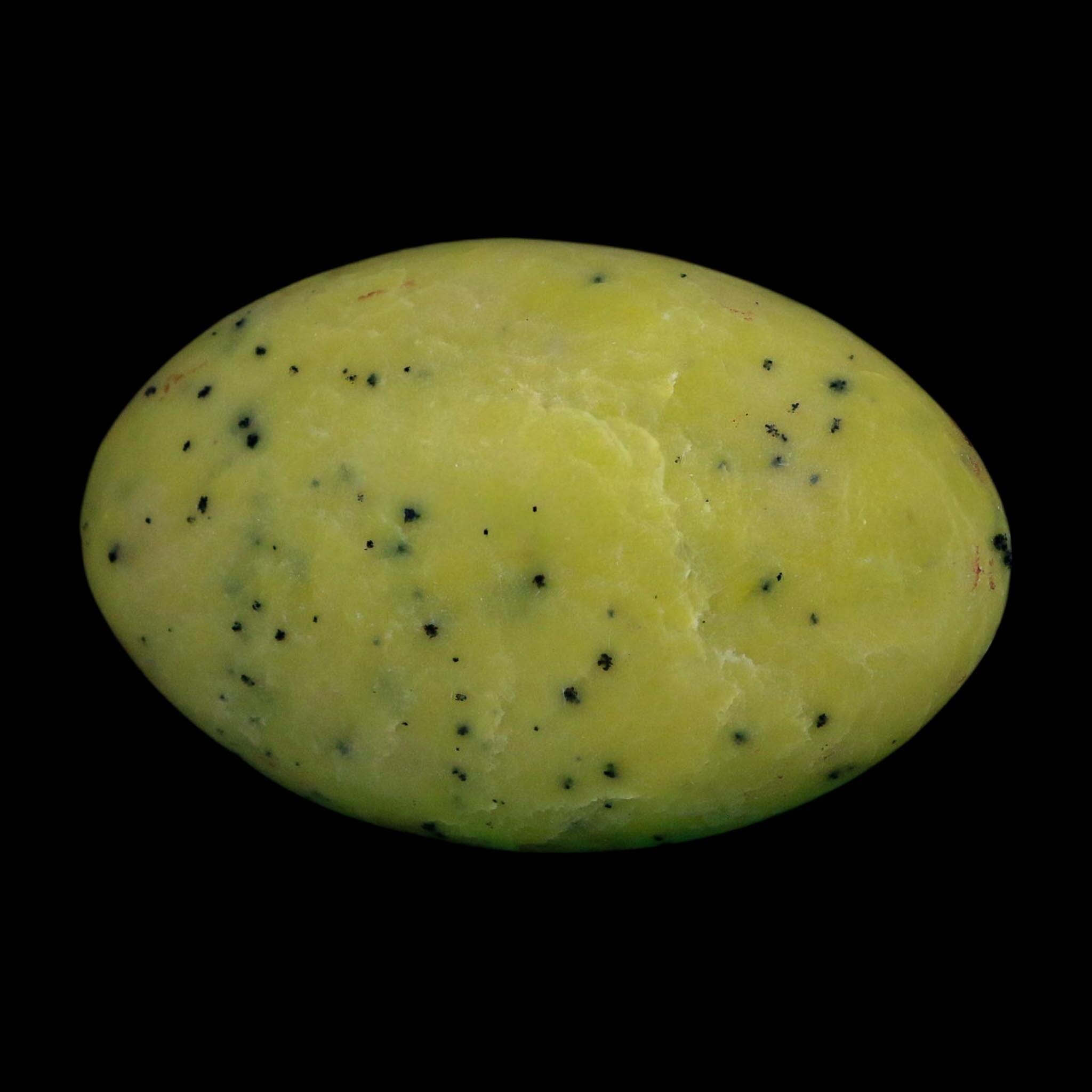 3.2" Natural Polished Serpentine Green And Yellow Palm Stone Mineral Gemstone Pakistan - Fossil Age Minerals
