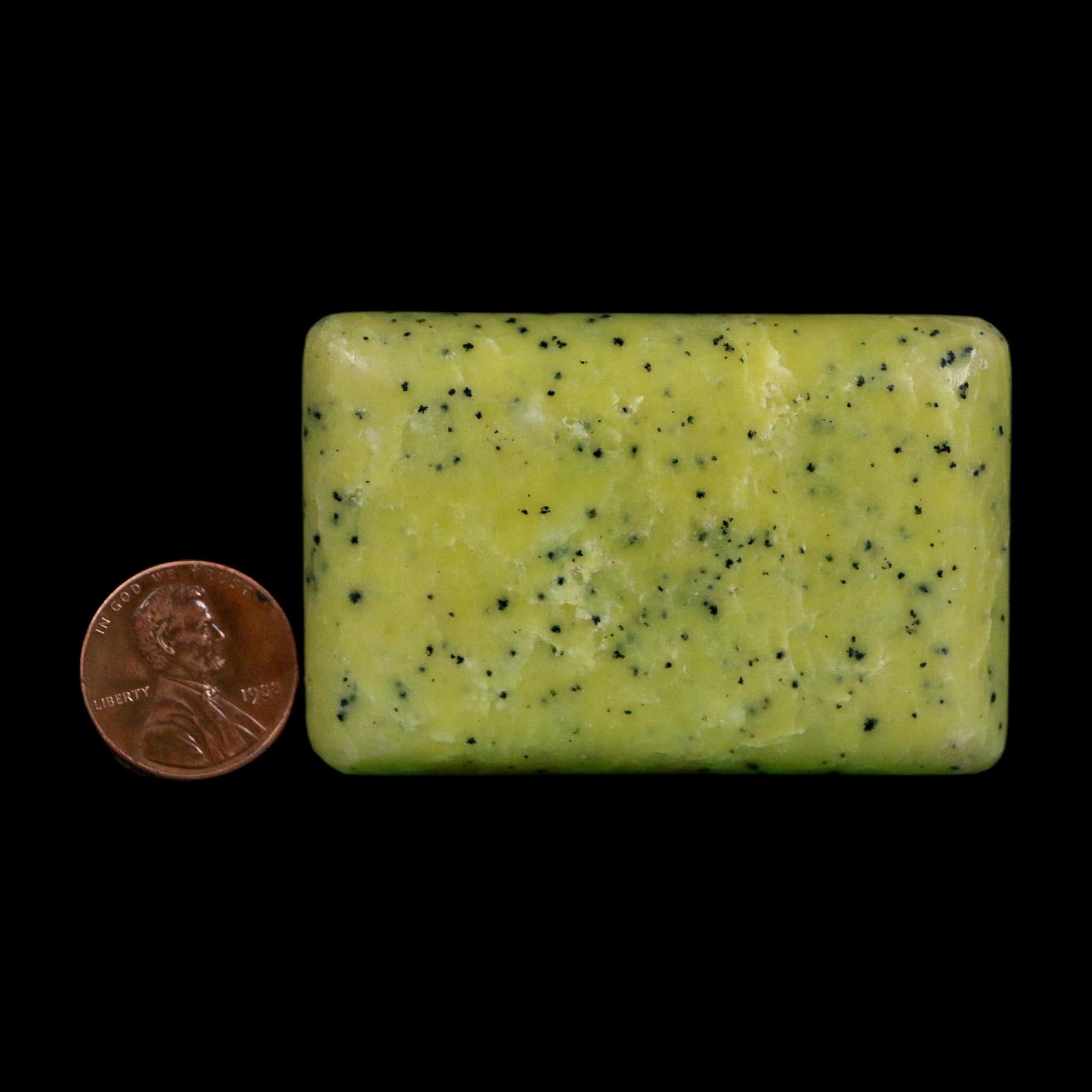 2.4" Natural Polished Serpentine Green And Yellow Square Mineral Gemstone Pakistan - Fossil Age Minerals