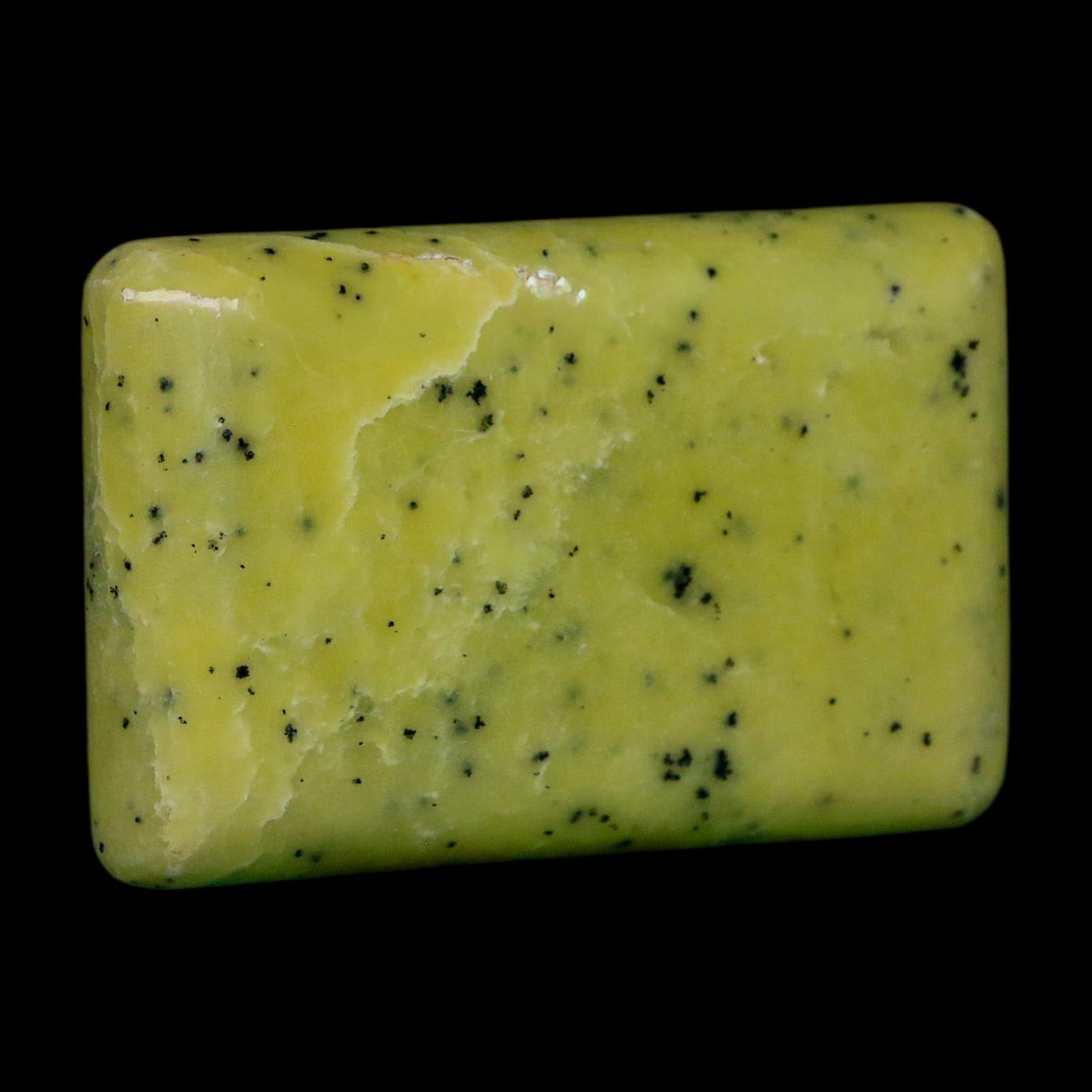 2.4" Natural Polished Serpentine Green And Yellow Square Mineral Gemstone Pakistan - Fossil Age Minerals