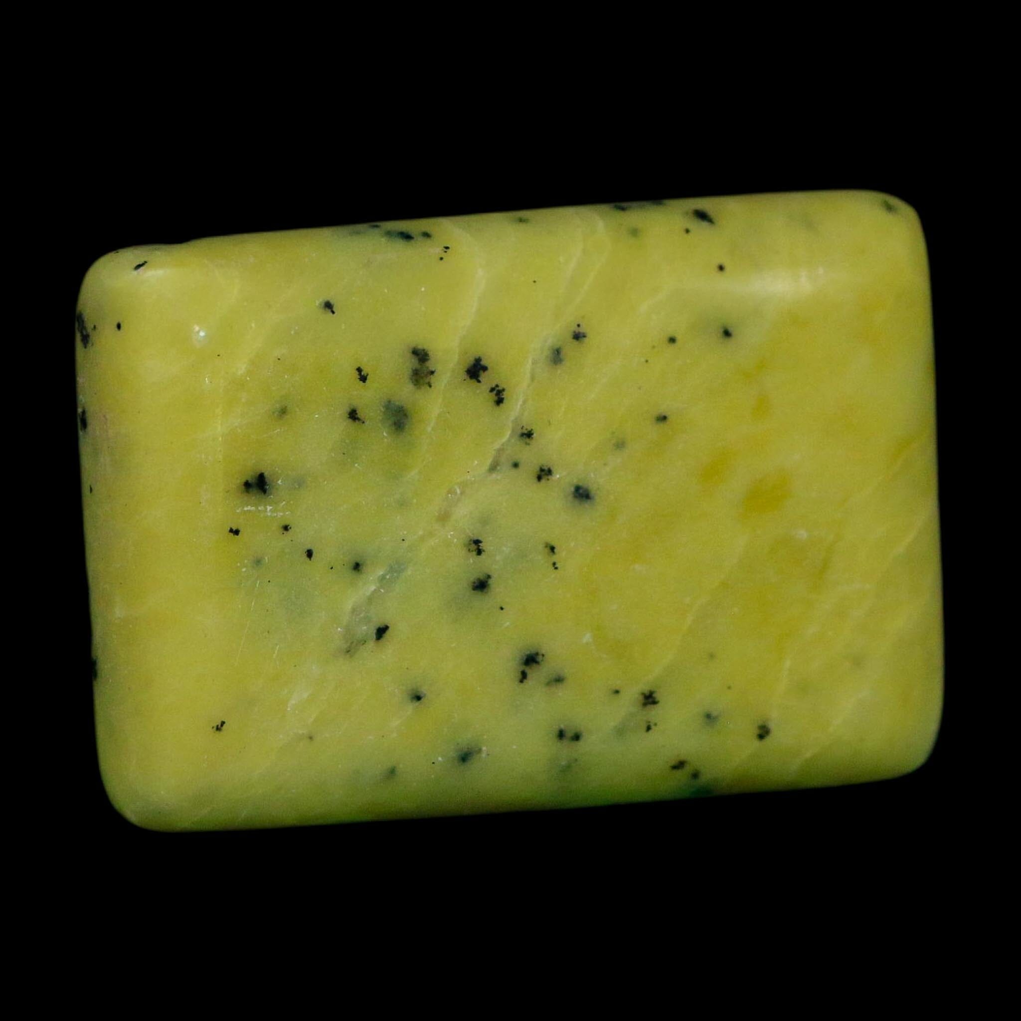 1.9" Natural Polished Serpentine Green And Yellow Square Mineral Gemstone Pakistan - Fossil Age Minerals