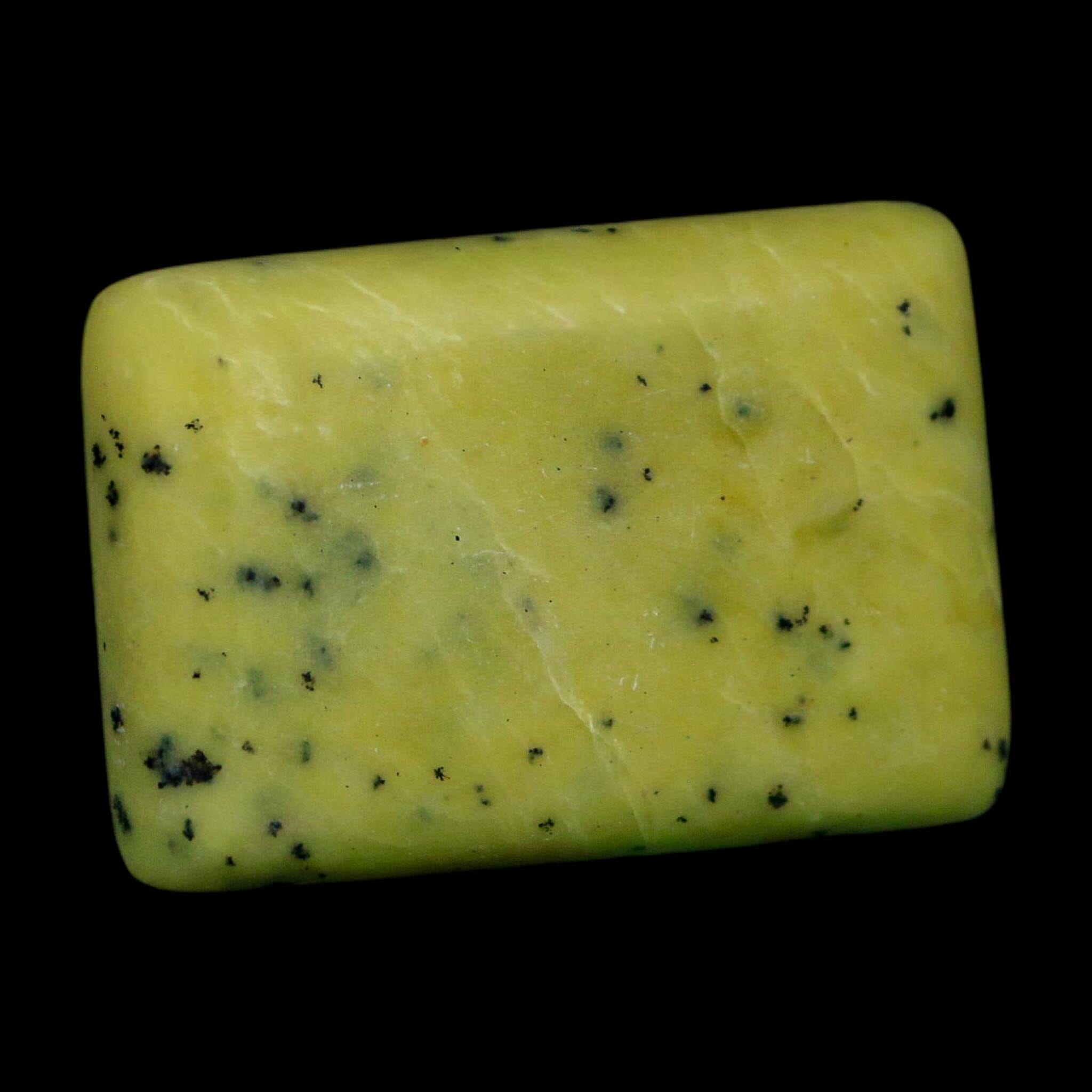 1.9" Natural Polished Serpentine Green And Yellow Square Mineral Gemstone Pakistan - Fossil Age Minerals