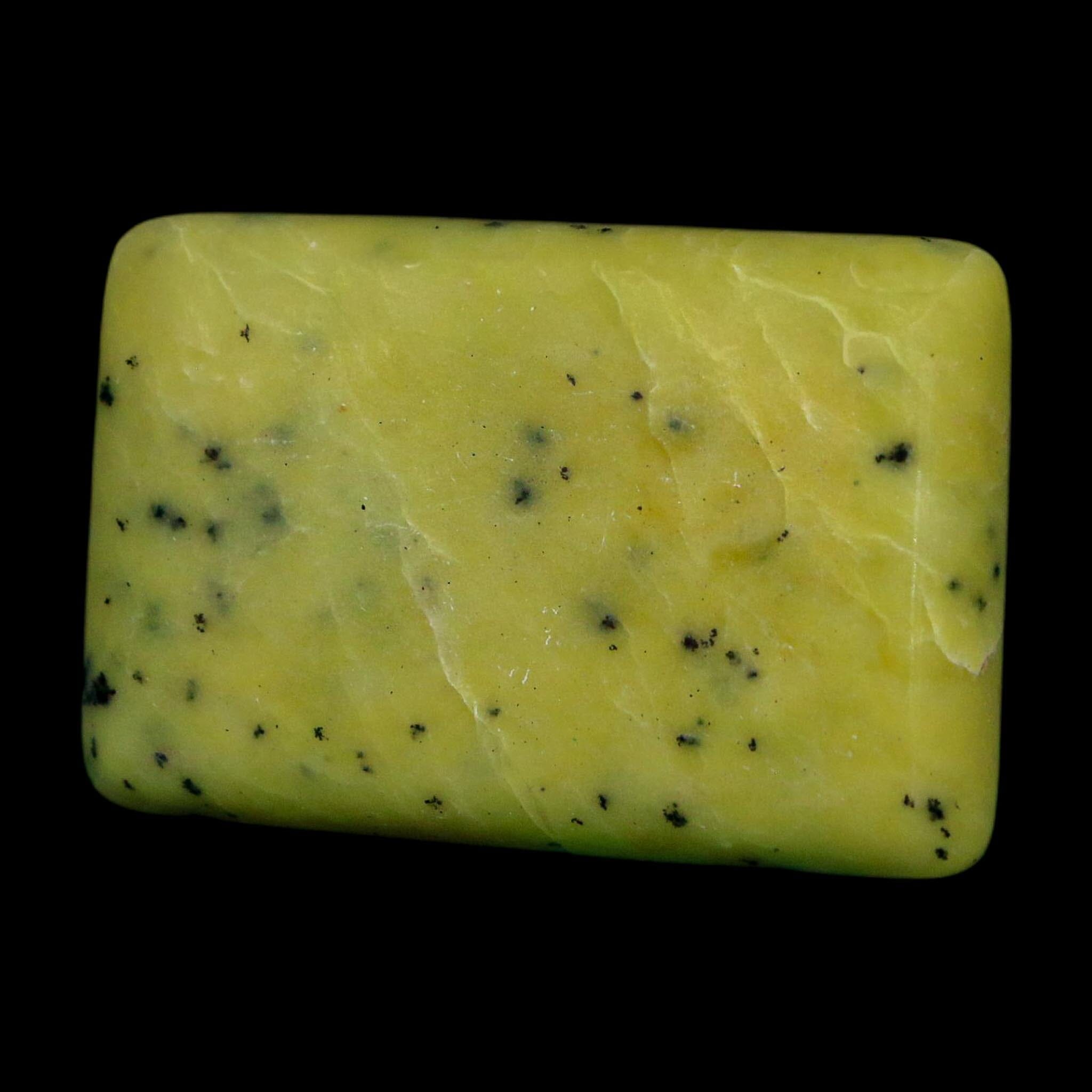 1.9" Natural Polished Serpentine Green And Yellow Square Mineral Gemstone Pakistan - Fossil Age Minerals