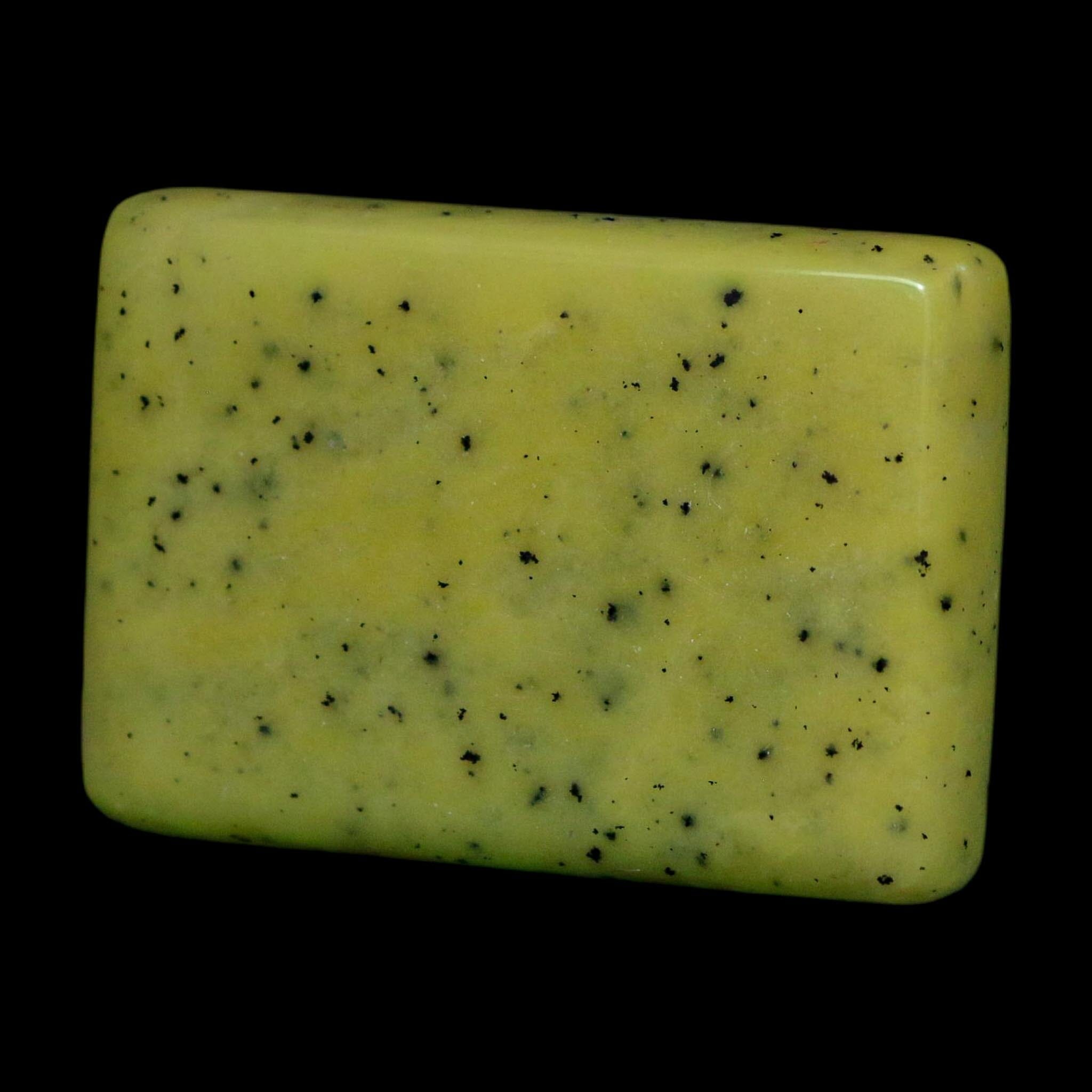 2.1" Natural Polished Serpentine Green And Yellow Square Mineral Gemstone Pakistan - Fossil Age Minerals