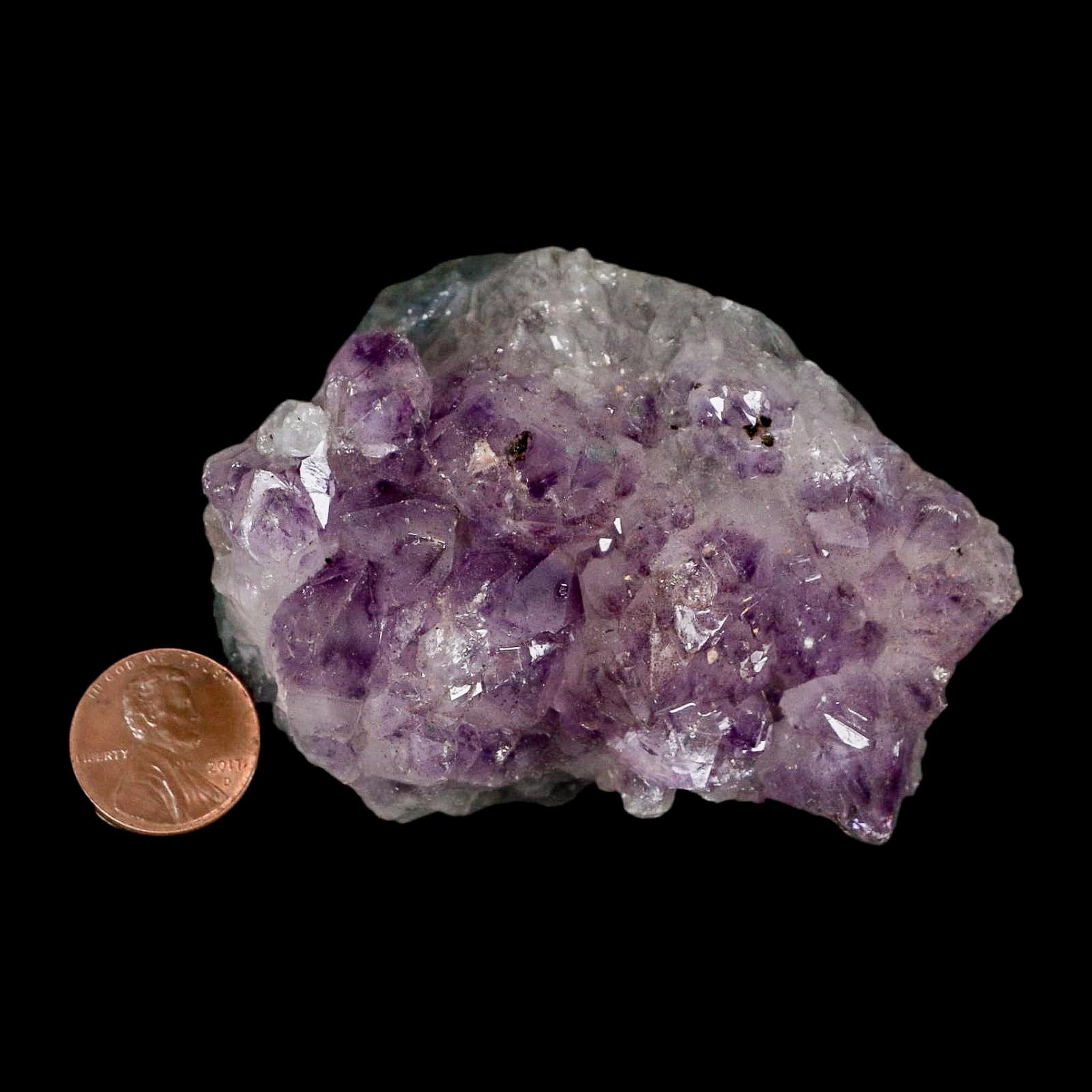 3.1" Rough Purple Amethyst Crystal Cluster Mineral Specimen Brazil - Fossil Age Minerals