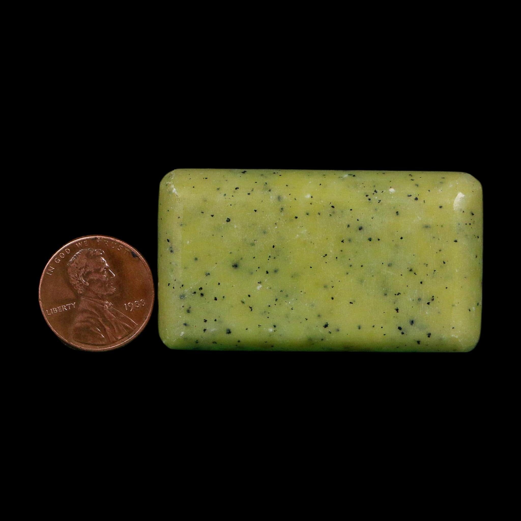 2.1" Natural Polished Serpentine Green And Yellow Square Mineral Gemstone Pakistan - Fossil Age Minerals