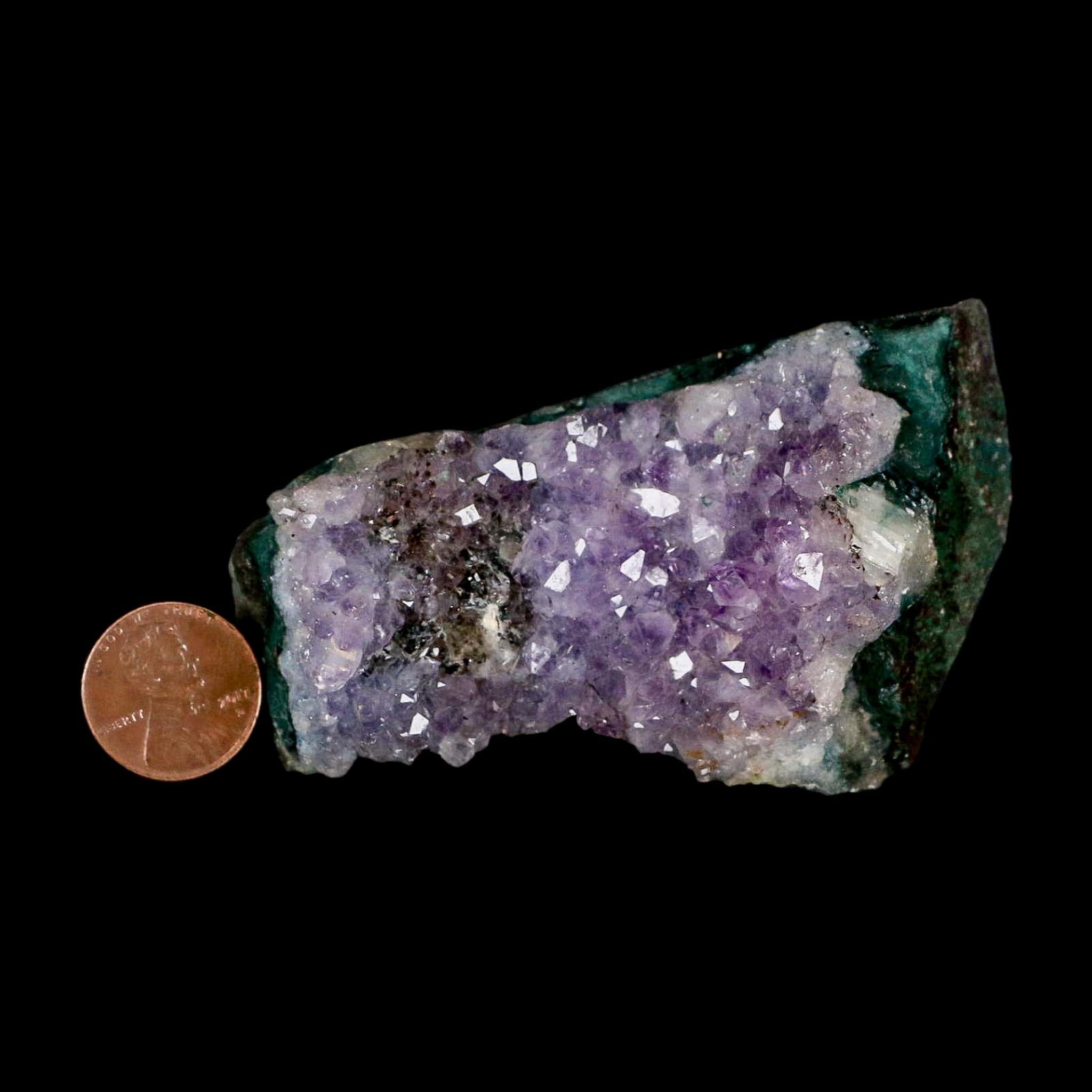 3.3" Rough Purple Amethyst Crystal Cluster Mineral Specimen Brazil - Fossil Age Minerals