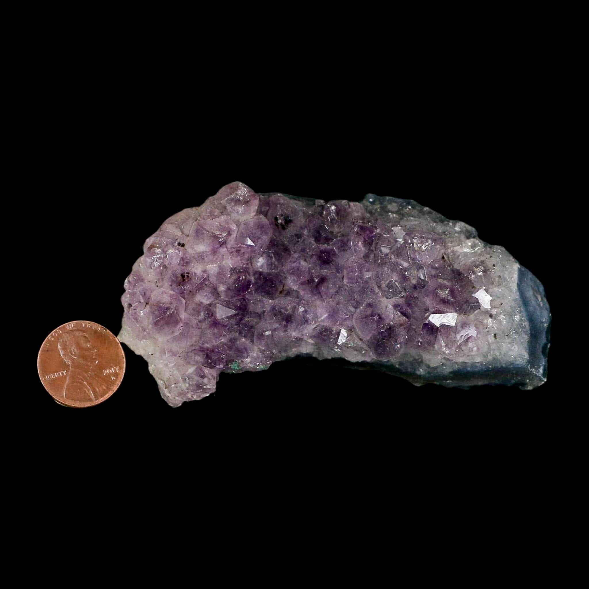 3.6" Rough Purple Amethyst Crystal Cluster Mineral Specimen Brazil - Fossil Age Minerals