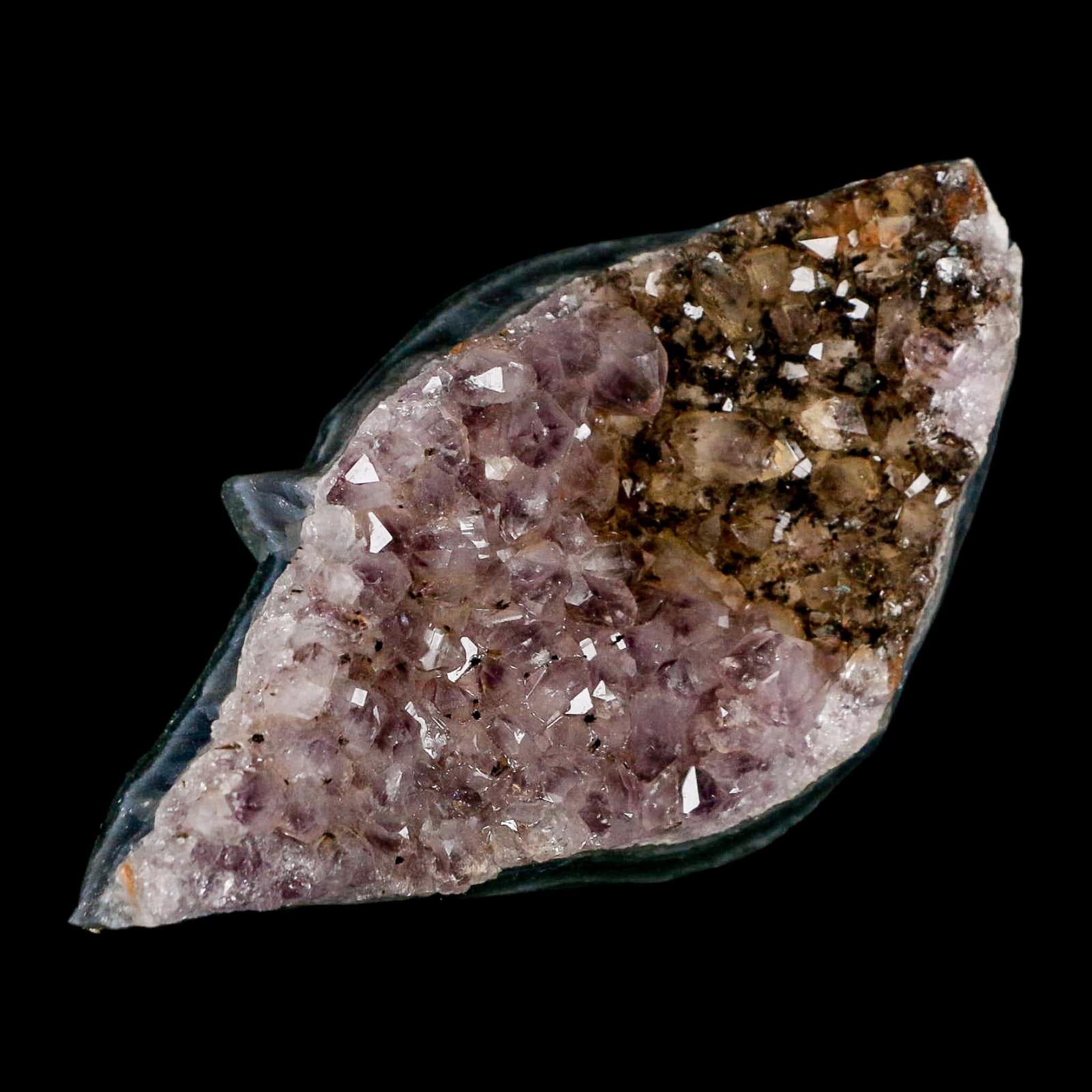 4.1" Rough Purple Amethyst Crystal Cluster Mineral Specimen Brazil - Fossil Age Minerals